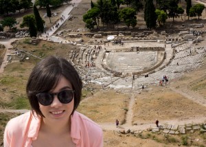 031 Emma and Theatre of Dionysus Acropolis Greece_20150710
