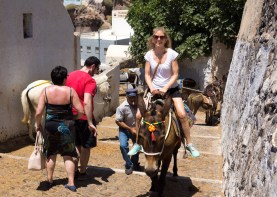 266 Colleen donkey ride Santorini_20150715